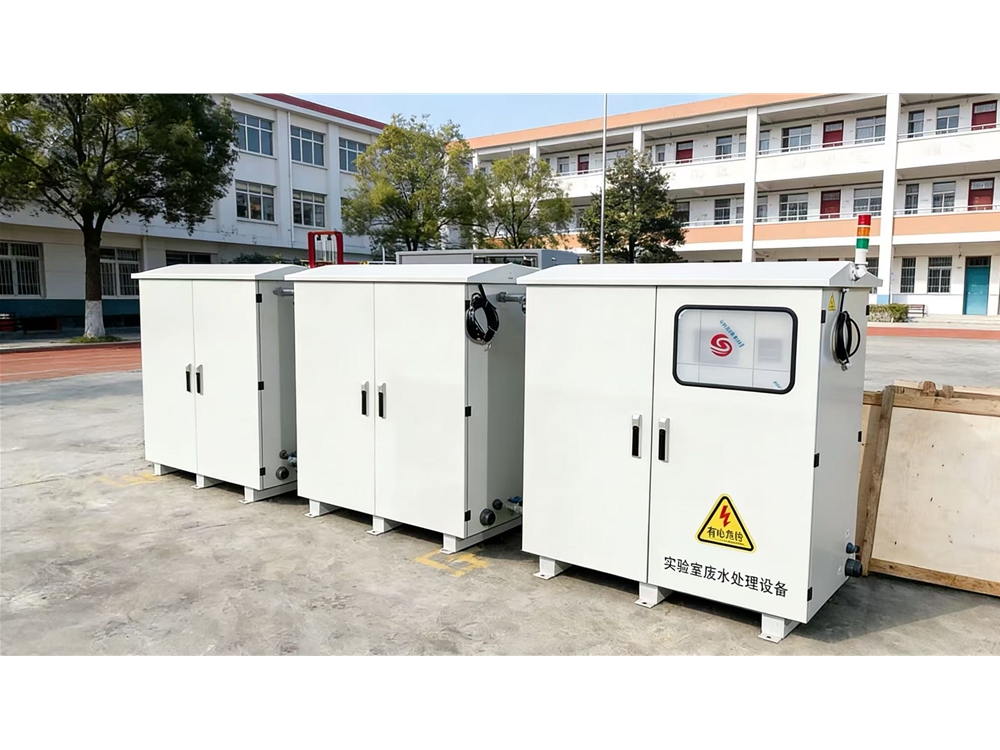 湖南株洲xx学校实验室污水处理设备现场案例